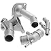 Aluminum Coolant Flange Upgrade Kit for VW MK4 Golf Jetta GLI GTI TT 337 1.8T (Cooling Hose Flange+Coolant T-Fitting+Thermostat Housing Cover+Water Distribution Pipe)