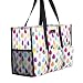 Pursetti Zip-Top Organizing Utility Tote Bag with Multiple Exterior & Interior Pockets for Working Women, Nurses, Teachers and Soccer Moms (Candy Drops)