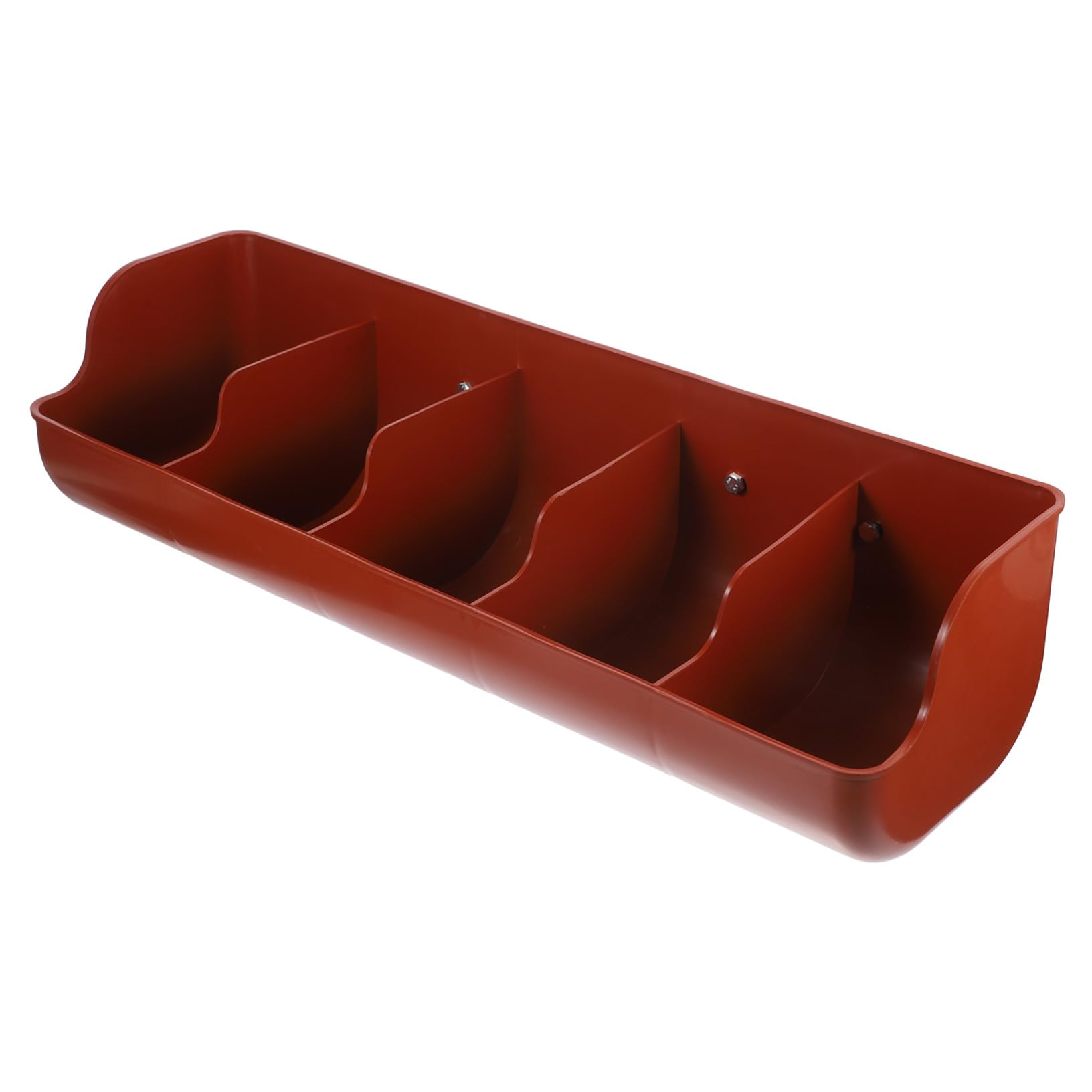BESPORTBLE Mangiatoia per Suini in Plastica 5 Compartimenti Grande Capacità, Resistente All'usura e Facile da Smontare, per Allevamenti Suini in Fattoria Marrone