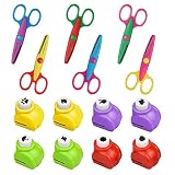 tijera peluqueria 8 pulgadas Materiales de alta calidad: el juego de tijeras para manualidades para niños está hecho de ABS de alta calidad y aleación de aluminio, que es resistente y duradero, tiene una larga vida útil y es afilado y cómodo de usar. Seguro para los niños.