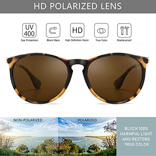 Image of SUNGAIT Vintage Round Sunglasses for Women Classic Retro Designer Style