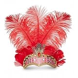 Generisch Karneval Damen Samba Kopfschmuck Federschmuck Faschingskostüme Fasching Mottoparty Federkopfschmuck Brasilien Feder Haarschmuck Frauen Karneval-Kopfschmuck mit Federn