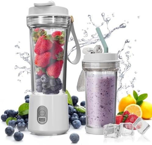 Recitem Tragbarer Smoothie Maker 500ml - USB-ladbarer Mini-Mixer Für Unterwegs