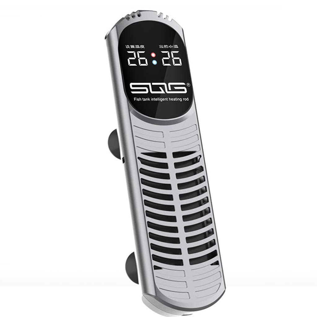 MU Calentador de termómetro de Acuario Digital para el hogar, médico infrarrojo IC, Control Remoto Independiente,Plata,800W