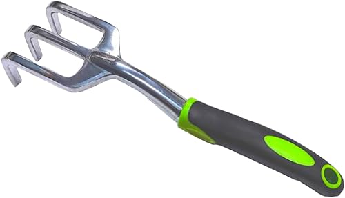 Miniatura 2 de Juego de herramientas de jardín de 3 piezas con mango antideslizante de goma, rastrillo de mano de trasplante de paleta resistente, kit de