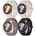 Mastten 4 Pack Sport Straps Compatible with Samsung Galaxy Watch 7 Strap - Soft Silicone Band für Galaxy Watch 6 5 4 Strap 40mm 44mm - No Gap Wave Watchband for 6 Classic / 4 Classic / 5 Pro/FE