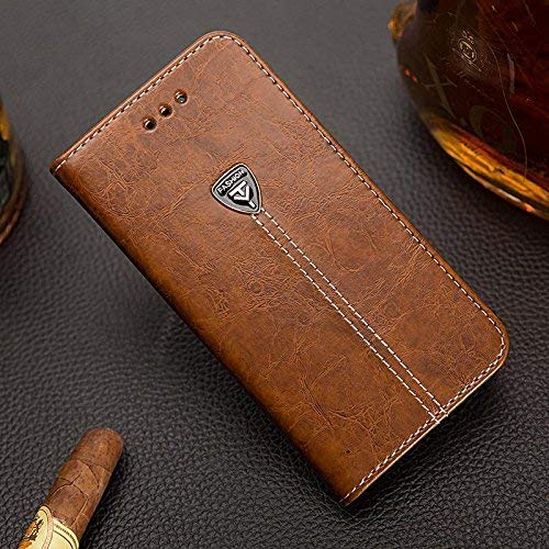 TELETEL Shock Proof Fashion Metal Logo Flip Case Cover Leather Finish with Card & Cash Pockets Wallet | Magnetic Closure (Brown) for One Plus Nord 2 (B09Y3DPMJT) Amazon Price History, Amazon Price Tracker