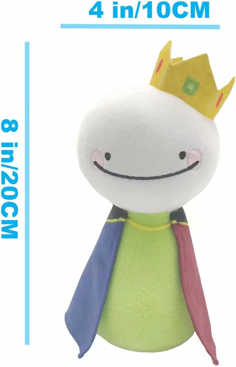 Dream Plush,8 in LManberg Smile Plushies Stuffed Dolls,Cute Mcyt Hot Game Gift for Kids Adults Halloween Birthday Christmas Decoration Room Decor SMP
