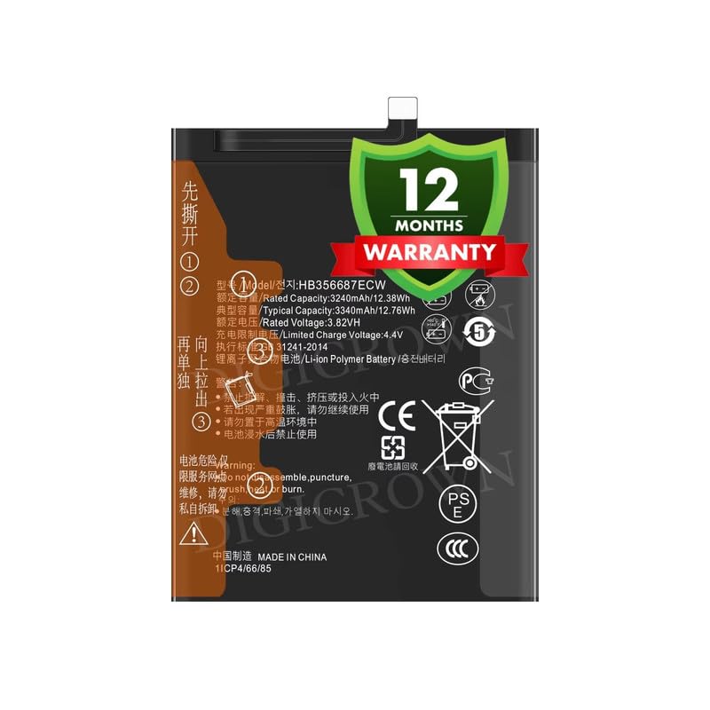 Image of Original HB356687ECW Battery Compatible for Huawei P30 lite New Edition (Huawei P30 Lite 2020) (Marie-L21BX, MAR-LX2B, HWV33) - (3340mAh) - 1 Year Warranty