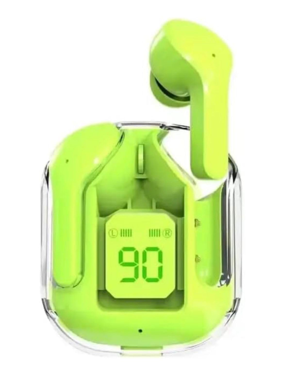 Jv enterprise Ultra Pods Crystal Wireless In Ear Earbuds,Transparent Charging Case And Led Digital Display,Bluetooth Earphones With Enc Noise Cancelling,Touch Control,Siri Support Under 1000 (B0D4ZDDBVD) Amazon Price History, Amazon Price Tracker