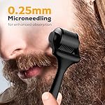 Waking Forest Derma Roller 0.25mm & Beard Oil(1oz), Sandalwood Beard Kit, Microneedle Beard Roller with 540 Titanium, Natural Moisturize with Vitamin E Beard Oil for Men - Image 5