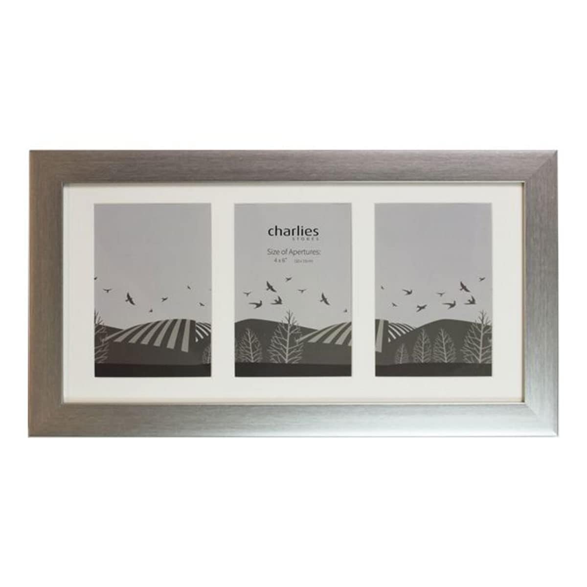 Charlies Silver 3 Aperture Photo Frame โ image 1