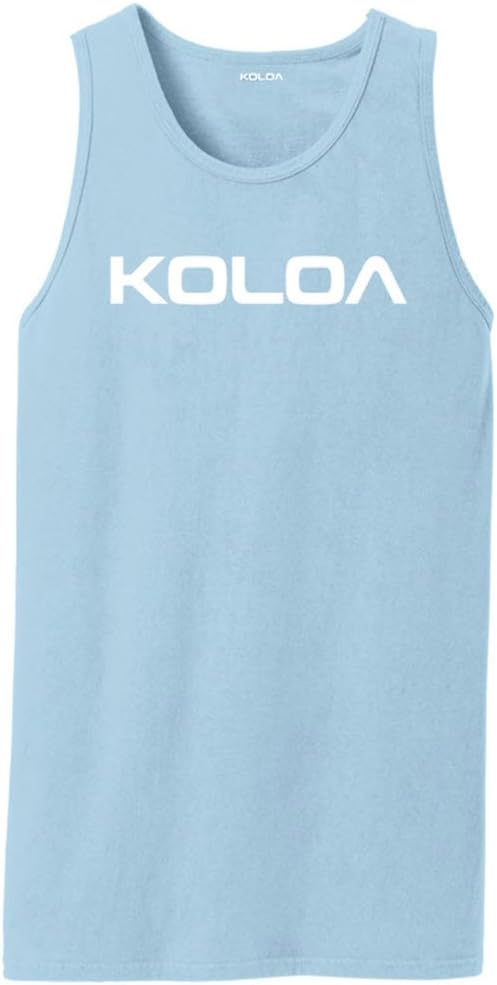 Koloa Original Logo Pigment-Dyed Tank Tops in Sizes S-4XL