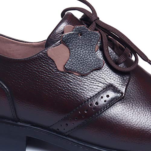Image of Zoom Shoes Leather Formal Casual Shoes with Laces for Adults Super Comfortable with Lightweight and Slip Resistant Sole A-1172