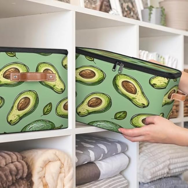 2-Pack Storage bins with lids - 26 quart organizer bins - Collapsible fabric storage bins with sturdy handles and double zipper tops - Versatile for home, toys, dorm rooms