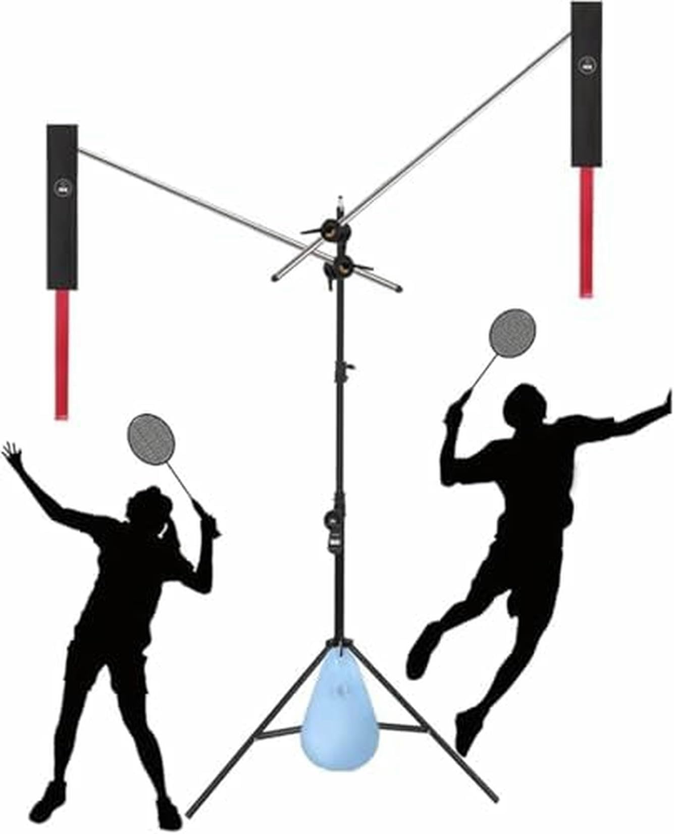 Dispositivo di allenamento regolabile per badminton, attrezzo per allenamento da pavimento, perfetto per migliorare le abilità e migliorare la tecnica