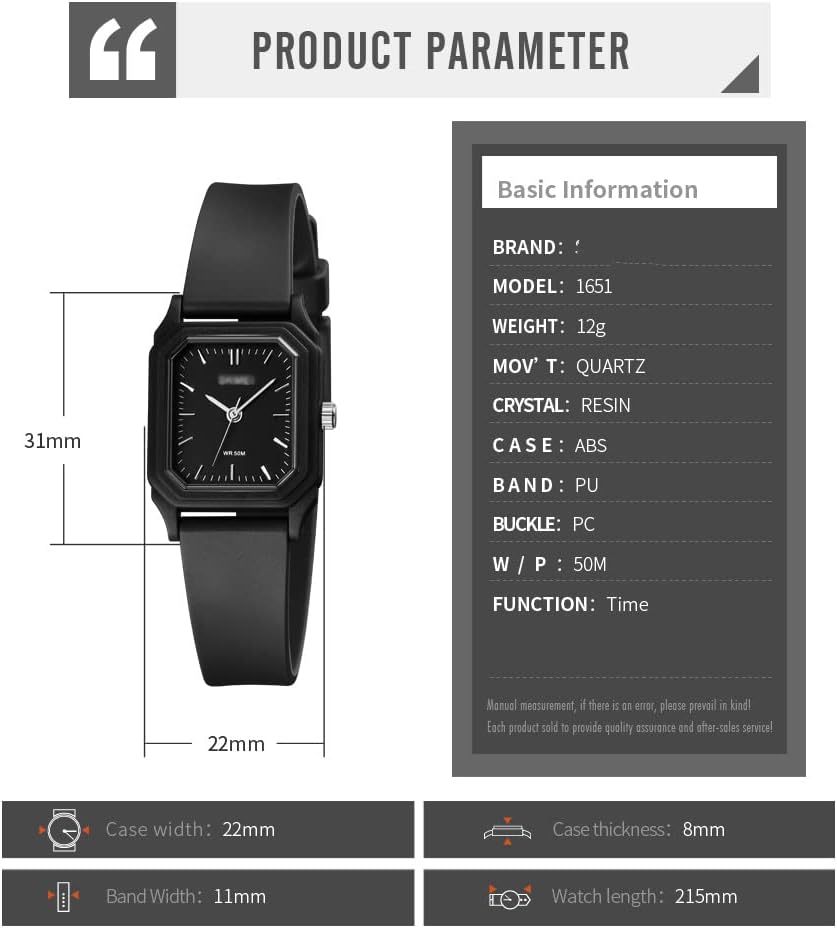 TOOCAT Women Wrist Watch, Fashion Simple Ladies Quartz Watches Waterproof Mini Ultra-Thin Analog Watches for Womens - Image 4