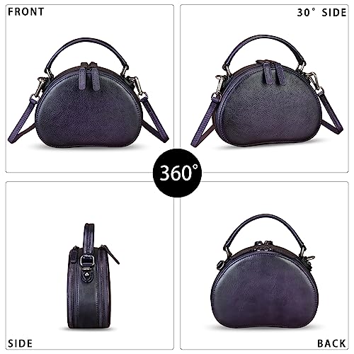 Image of Genuine Leather Small Purses for Women Crossbody Bag Vintage Handmade Phone Bags with Strap | Small