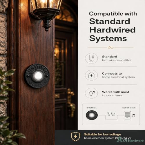 A29 Round Doorbell Push Button, Solid Brass, Oil Rubbed Bronze Finish by A29 - Used condition - Image 2