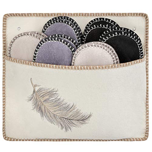 ONVAYA® Pantuflas para invitados ABS | color crema | juego de 6 | suela antideslizante | pantuflas de fieltro | tallas 36-45 Cover