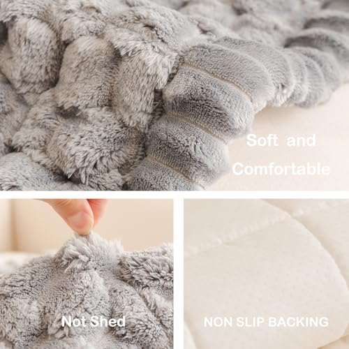 YHUKB Couch Cover for Dogs Washable, Fuzzy Couch Covers for 2 3 Seat, Non Slip Sofa Slipcover, Pet Friendly Furniture Protector (Grey, 70 x 180cm) by YHUKB - Image 5