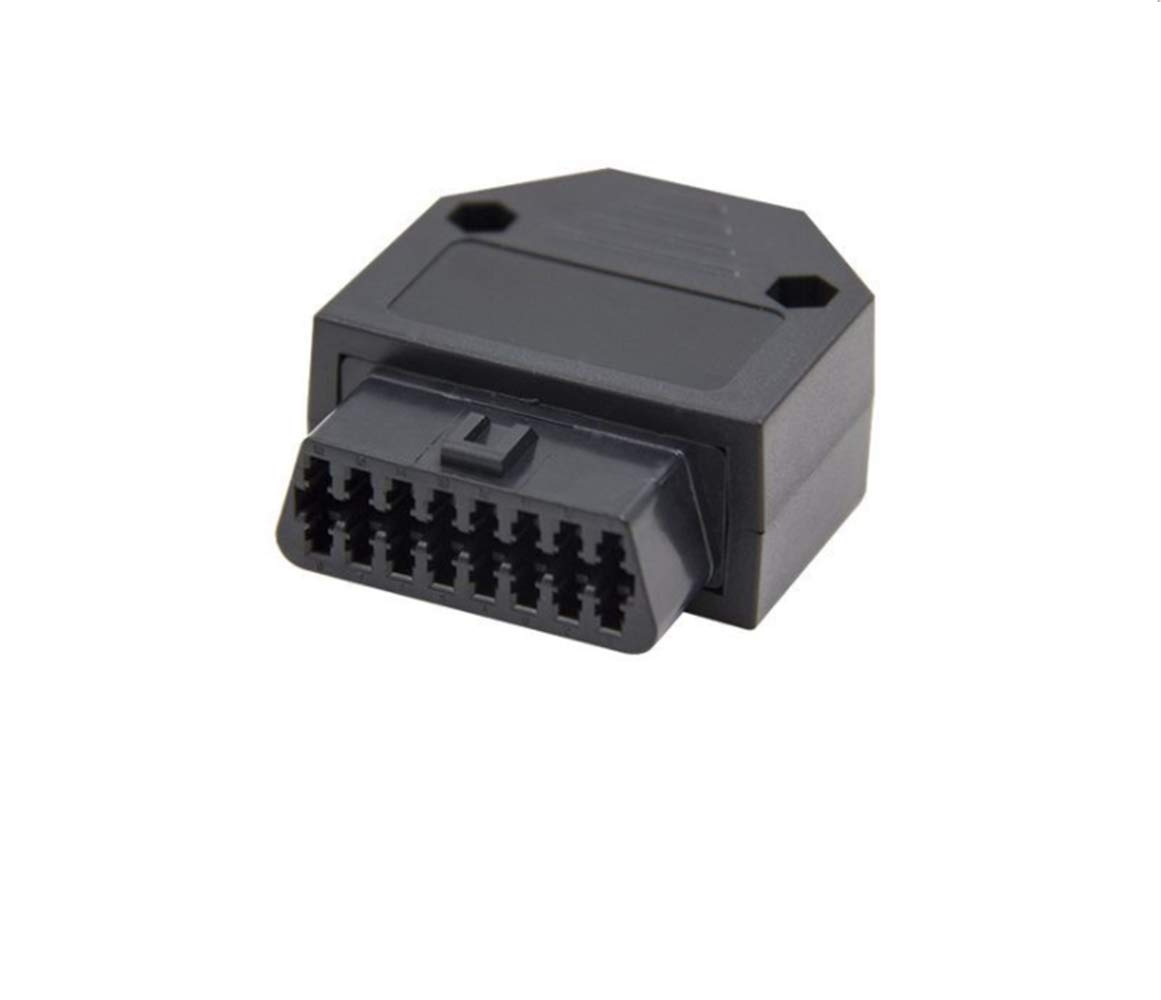 E-Car Connection OBD2 16 Pin Female Connector with Tail Box