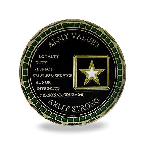 Moneda con valores del Ejército de EE.UU. en metal miniatura 3