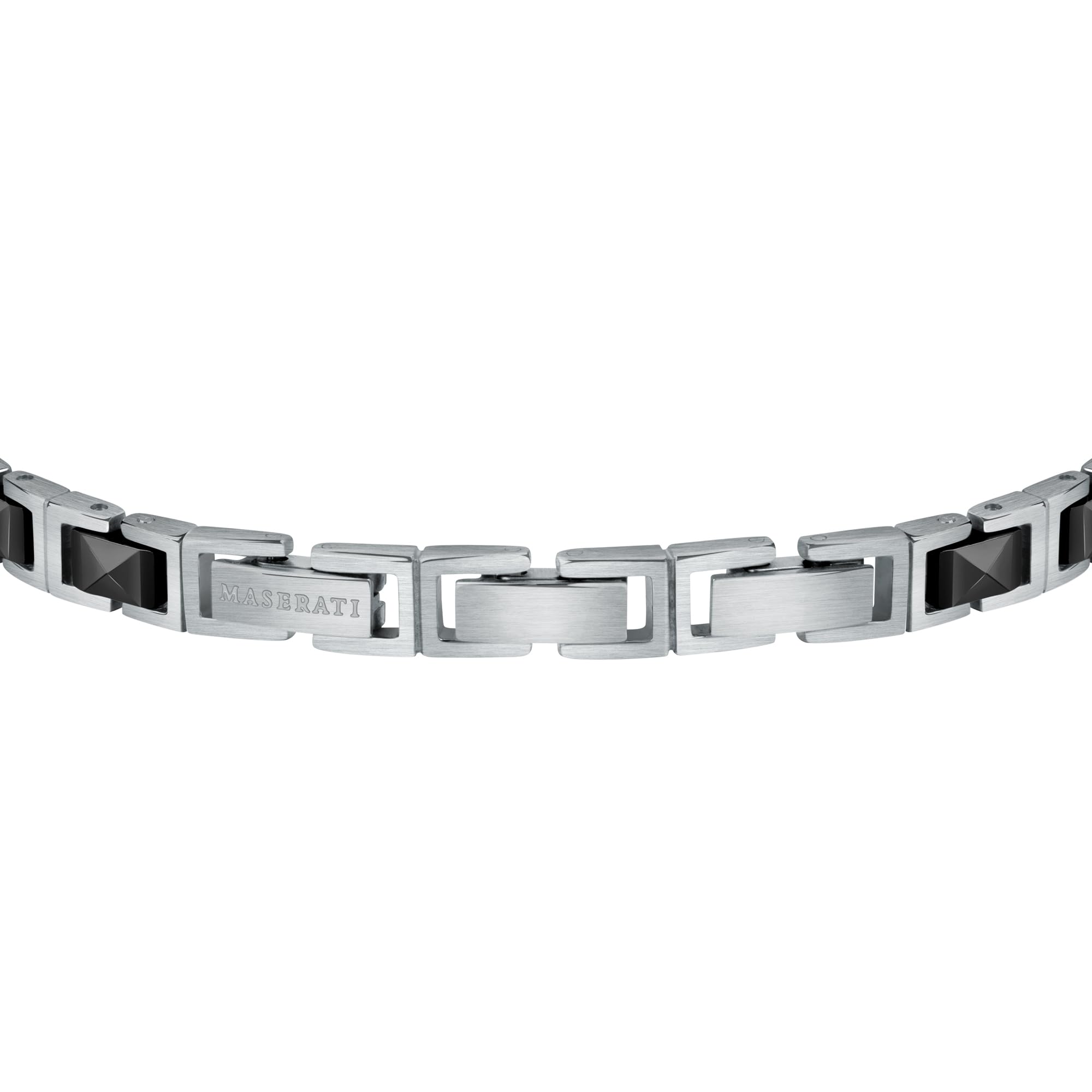 Maserati Jewels Bracciale Uomo, 22 cm, in Acciaio, Ceramica, PVD - JM420ATI06
