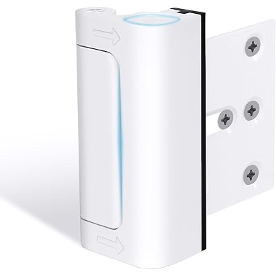 Door Reinforcement Lock Withstands 800lbs of Force - White Extra Proof Door Lock for Kids Safety Drilling Required, Prevents Unauthorized Entry, Add a Door Security Lock for Home Safety & Privacy