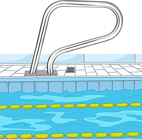 Corrimão Corrimão de segurança resistente para piscina Trilhos de spa com 3 dobras, Flange de aço in