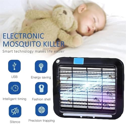 Image of Electric Mosquito Killer Lamp Insect Fly Killer Machine for Home Kitchen Kids Bedroom Eco-Friendly Indoor Outdoor Restaurants Office Bedroom LED Old Boys & Girls | Speech (SY-A202)