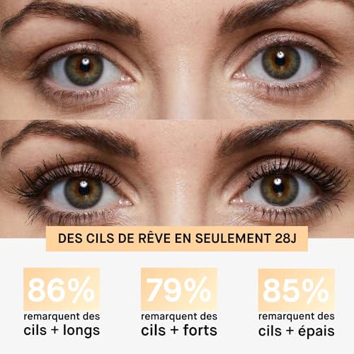 ROSEGOLD GOLDLASH Mascara booster pour cils Épaissit Allongé. Améliore la croissance et la pousse des cils - 99% Naturel Fabriqué en France - Sans hormone Sans parfum - Vegan – Image 3