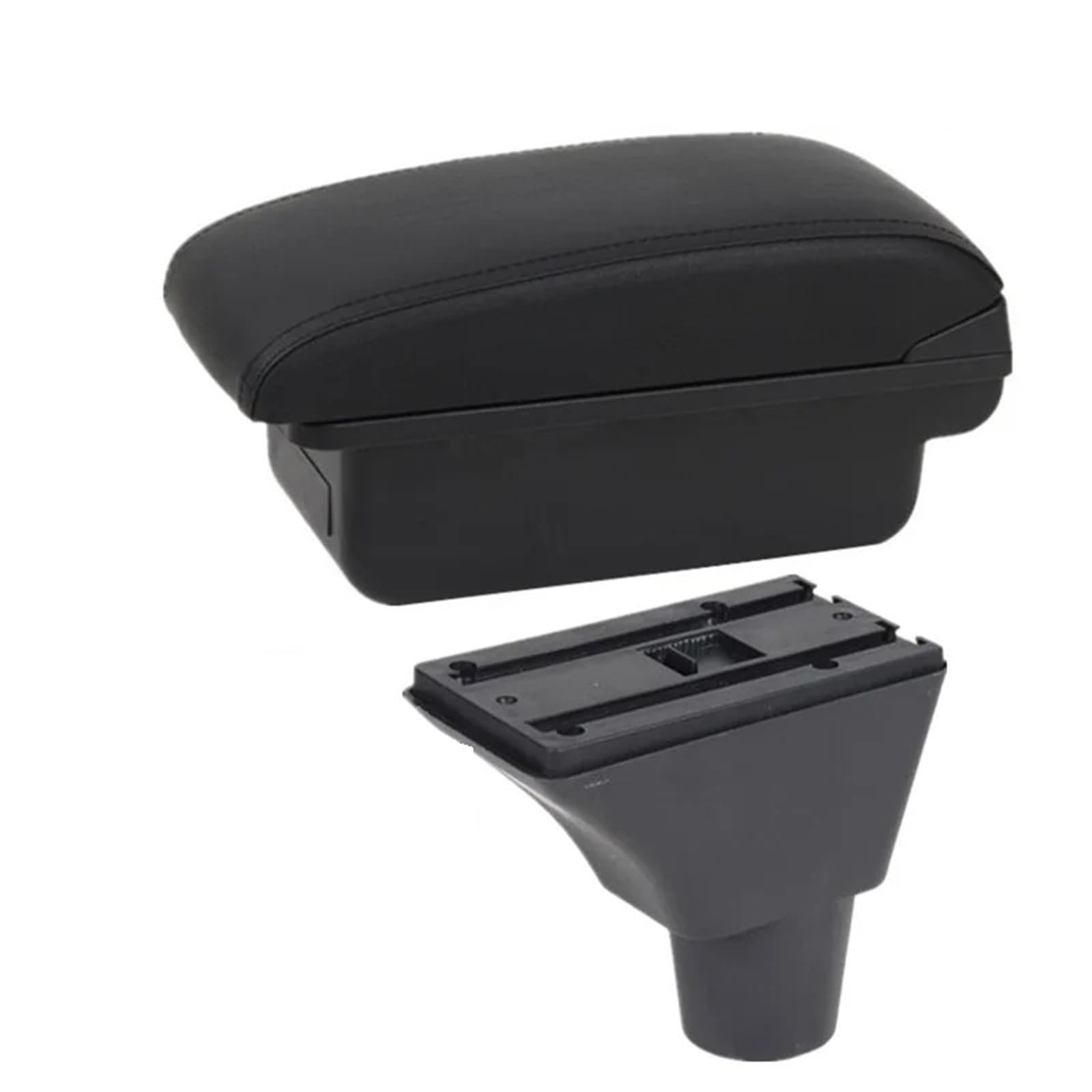 Hguvsjd Armrest Box For Fiat For Panda II 2 Center Console Storage Box USB Port Interior Dedicated Retrofit Accessories Car Armrests(A Black line NO USB)