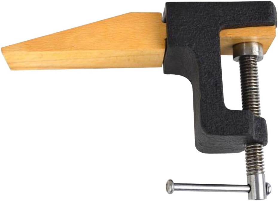 7" Jeweler's Cast Iron Wooden Bench Pin with Anvil Mounting Holder Jewelry Making Tool Watchmaker