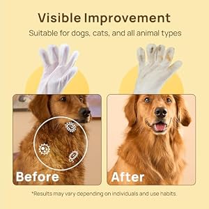 HICC PET Cleaning Deodorizing Bathing Wipes for Dogs & Cats, Hypoallergenic Dog Cleaning Glove Wipes, Nourishing & Grooming Fur, Cat Cleaning Wipes Remove Odor HICC PET Cleaning Deodorizing Bathing Wipes for Dogs Cats Hypoallergenic Dog Cleaning Glove Wipes Nourishing Grooming Fur Cat Cleaning Wipes Remove Odor