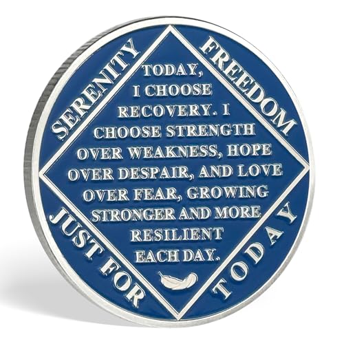 Image of NA Sobriety Coin - NA Medallions with Sailing Ship and Ocean Sobriety Chips NA Coins - Ideal Narcotics Anonymous Gifts for Men ＆ Women Celebrating Recovery and Living Clean (26 Year)