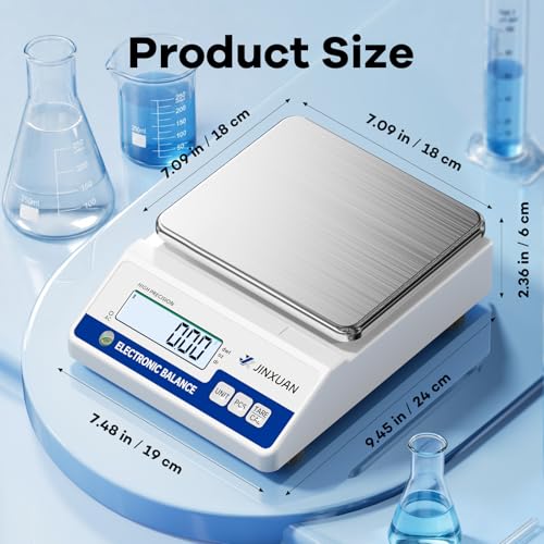 Image of Lab Scale 0.01g Accuracy 2000g Digital Analytical Balance with Backlit LCD 500g Weight Precision Scale Gram Scale Chemistry Scale for Weighing Gold Silver Jewelry Science g /kg /ct /oz /lb /dr /DWT