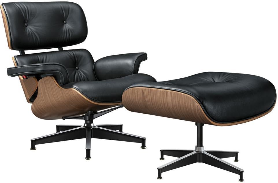 NSFBZA Lounge Chair with Ottoman,Aluminum Alloy Base