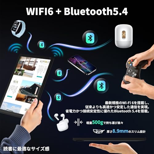 undefined タブレット - HiGrace 10.4インチ Android15 Wi-Fi6モデル 1332*800 IPS画面 RGBライト搭載 16GB+32GB+1TB拡張 Bluetooth5.4 5000mAhバッテリー アンドロイド タブレット Type-C OTG 無線投影 顔認識 Widevine L1 GMS認証 日本語説明書 の商品画像 5