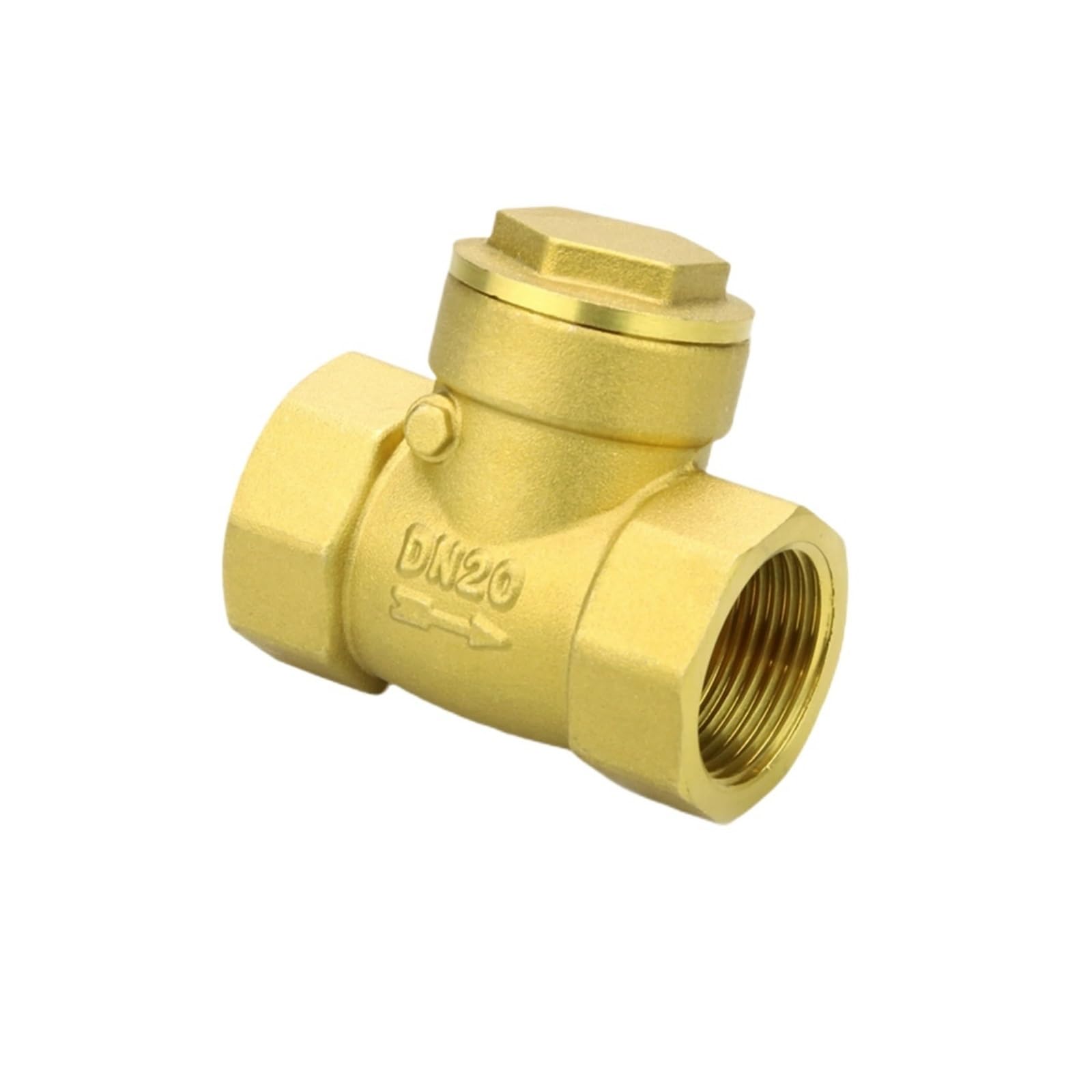 Dkgnyxnplj Dn20 3/4 Inch Brass Swing Type Check Valve Thread Valve Non Return Horizontal Check Valve
