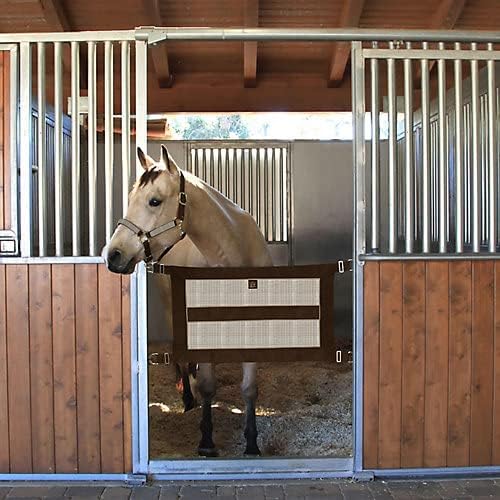 Kensington Stall Guard para caballos, diseñado para mantener el caballo de forma segura en el puesto con estilo, correas ajustables y hardware