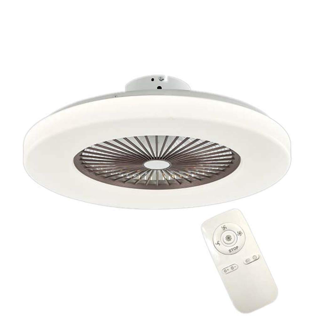Ventilateur plafonnier invisible TJH à lumière tricolore réglable par télécommande