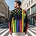 NRBEAWD Men's Pride Colorful Flag Blazer Lightweight Casual Blazers Sport Coats Regular Fit Suit Blazer Jackets One Button Long Sleeve Blazers with Pocket