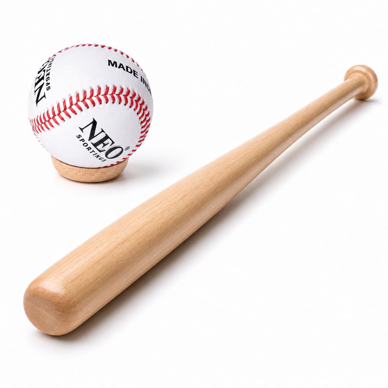 Neo Sportings Baseball | Classic White Ball with Red Stitching | Durable Training Ball for Baseball Practice & Training (Pack of 1)