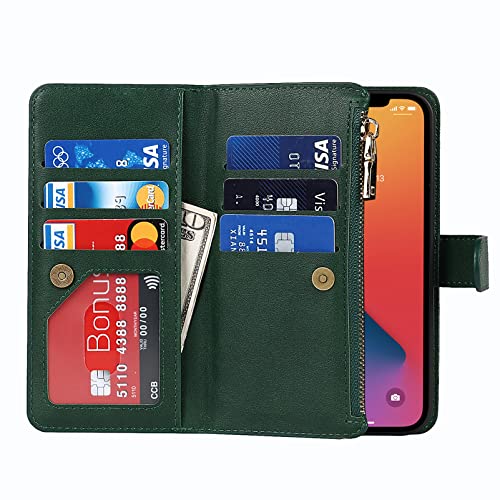 Jaorty Crossbody Wallet for iPhone 12 Pro/12 Case with Strap,Dark Green by Jaorty - Used condition - Image 5