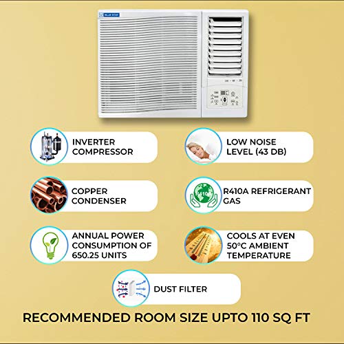 Image of Blue Star 0.75 Ton 3 Star Rating Window AC (Copper, 2018 Model, 3WAE081YDF, White)