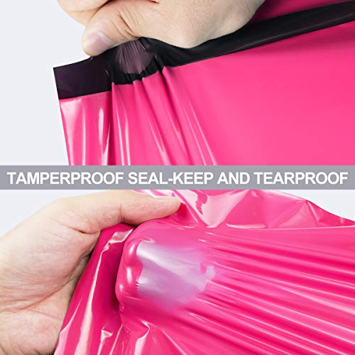Image of UCGOU Poly Mailers 12x15.5 Inch Hot Pink 100 Pack Medium Shipping Bags #5 Strong Thick Mailing Envelopes Self Sealing Adhesive Waterproof and Tear Proof Boutique Packaging Postal for Clothing