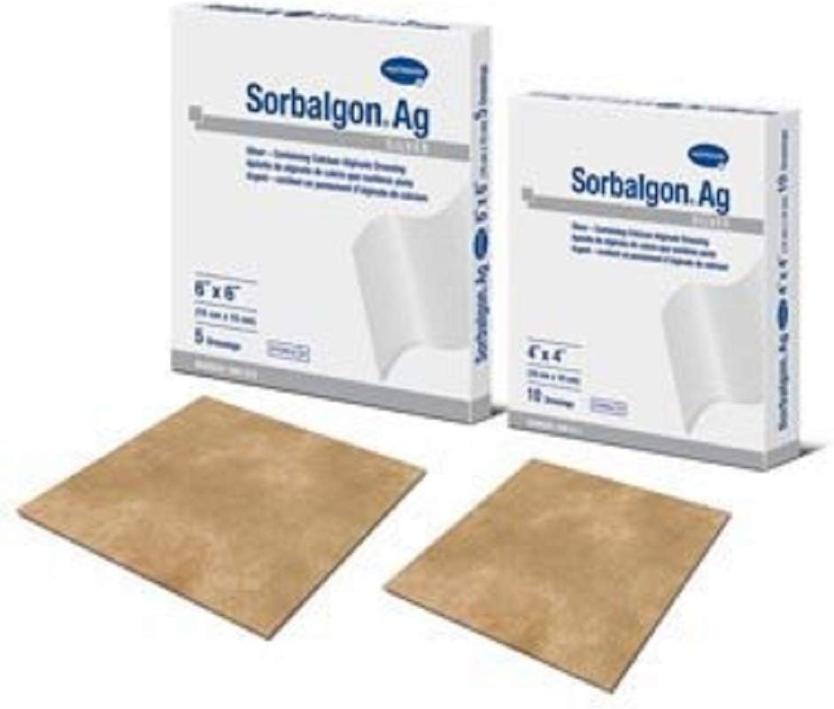 Hartmann 999609 Sorbalgon Silver Calcium Alginate Dressing, Sterile, Latex Free, 12" Length, 1" Width (Pack of 5)