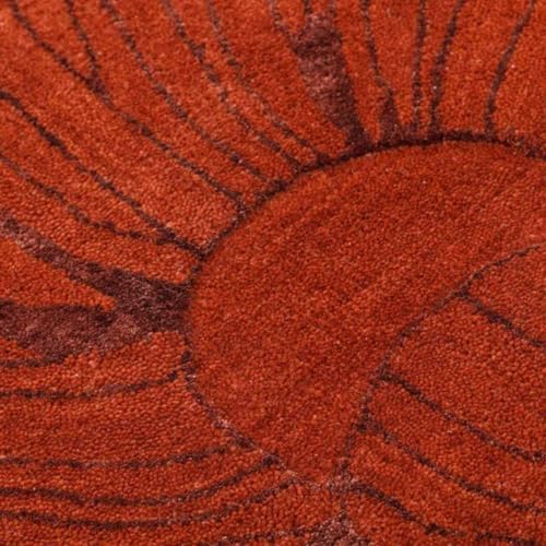 Image of Sifa Carpet Crafted with Care: Premium Hand-Made Wool Carpets Irregular ShapedHand - Tufted Area Rugs for Your Living Room Rust Color Size 3X5 feet (90X150cm)