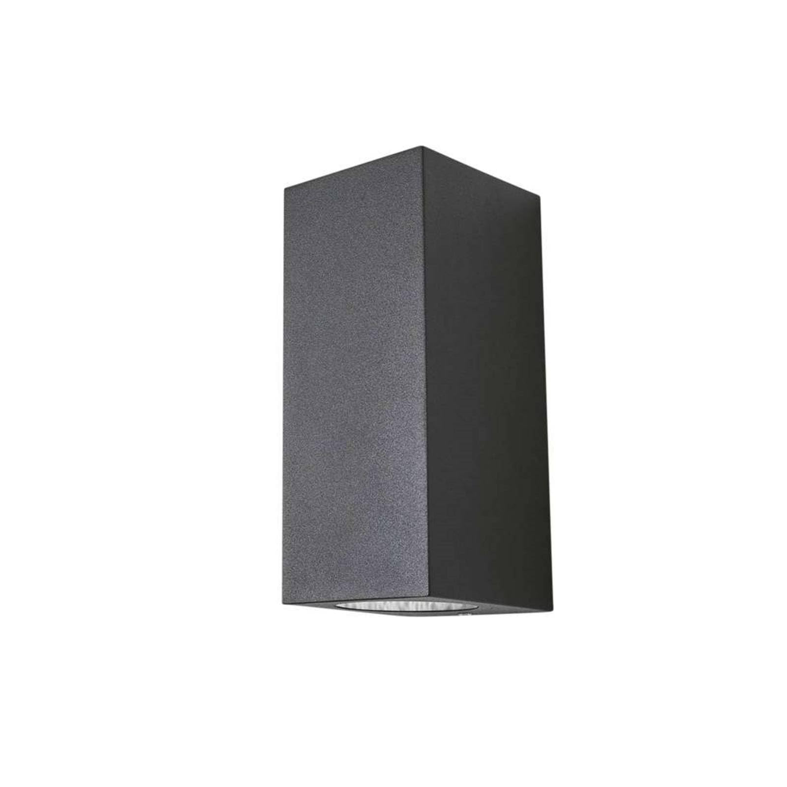 Lucande Wandlamp buiten 'Xava' (modern) in Zwart uit aluminium - tuin, muurlamp